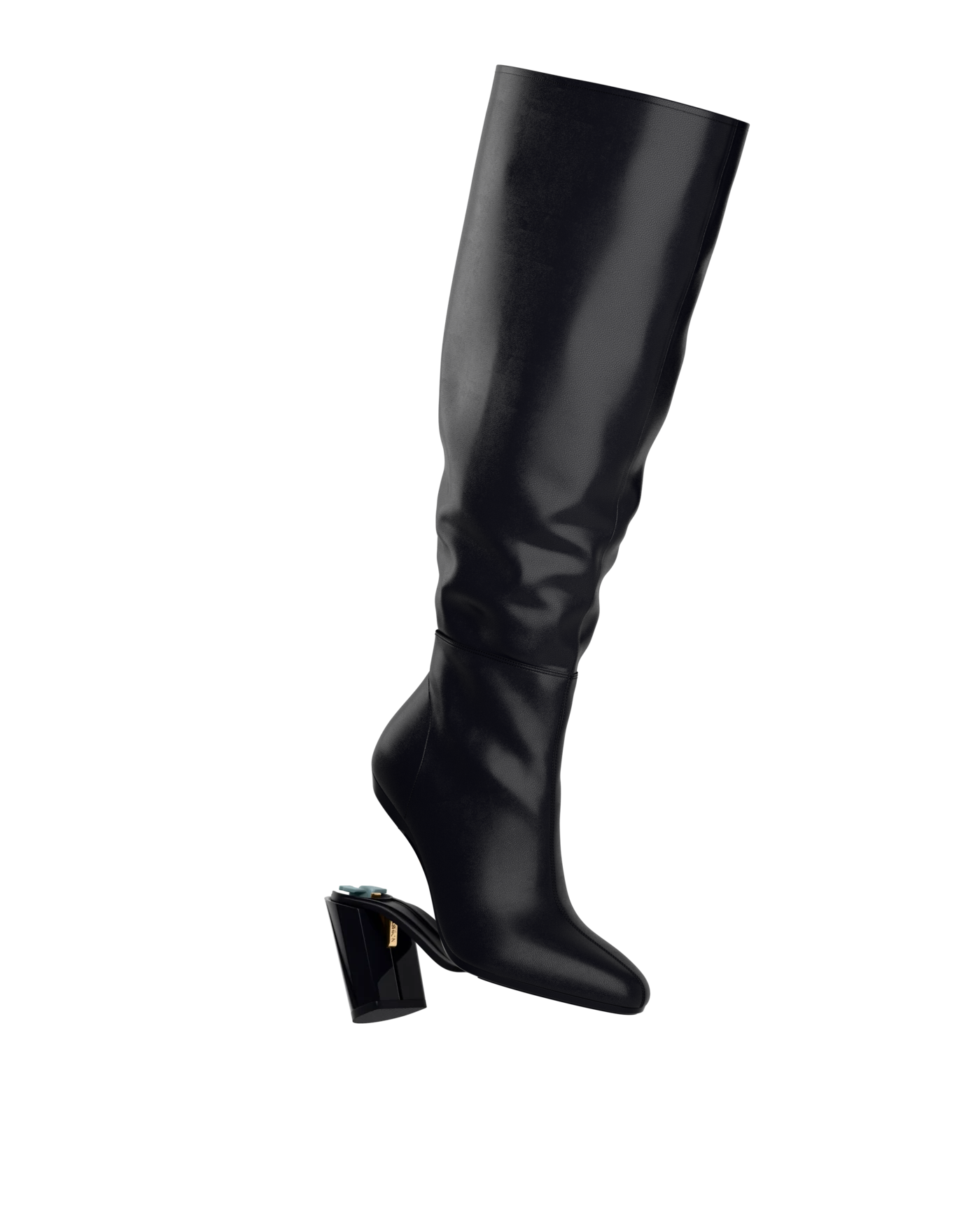Blake Boot Wide Calf - Coal Black Leather 4 Block