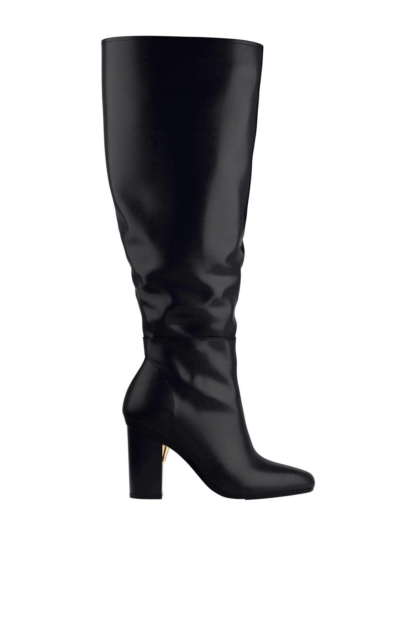 The Blake Boot Wide Calf - Coal Leather 4 Block