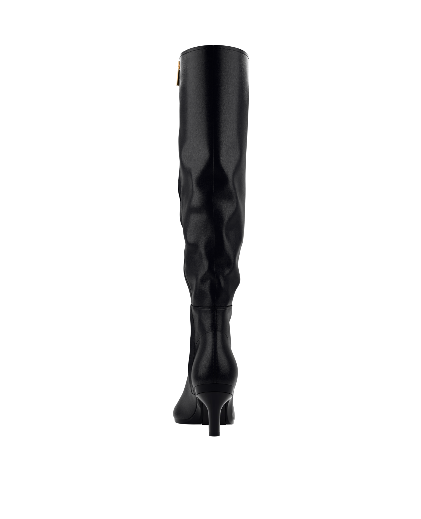 Blake Boot Wide Calf - Coal Black Leather 3 Stiletto