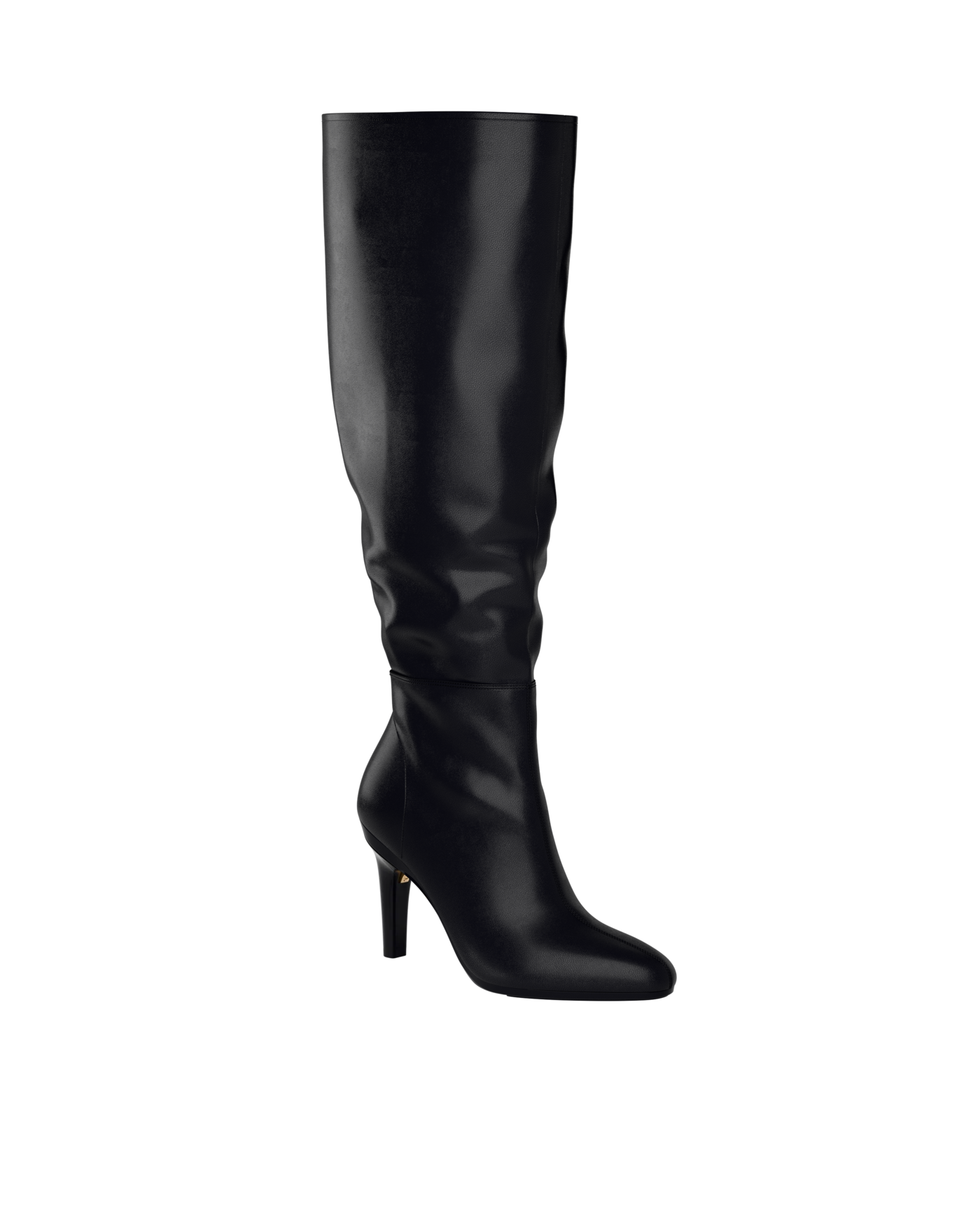Blake Boot Wide Calf - Coal Black Leather 4 Stiletto