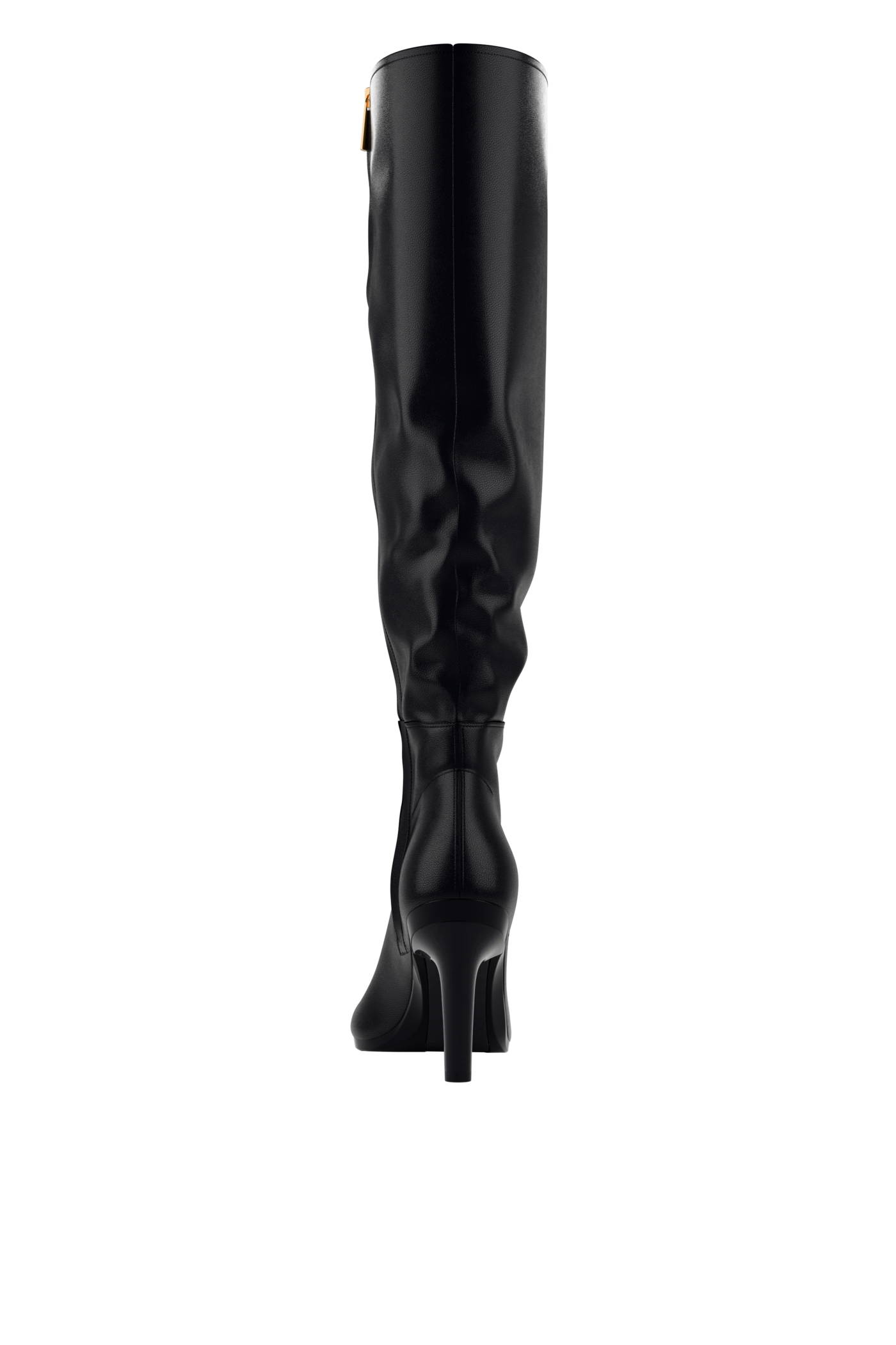 The Blake Boot Wide Calf - Coal Leather 4 Stiletto