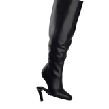 Blake Boot Wide Calf - Coal Black Leather 4 Stiletto