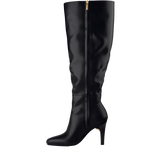 Blake Boot Wide Calf - Coal Black Leather 4 Stiletto
