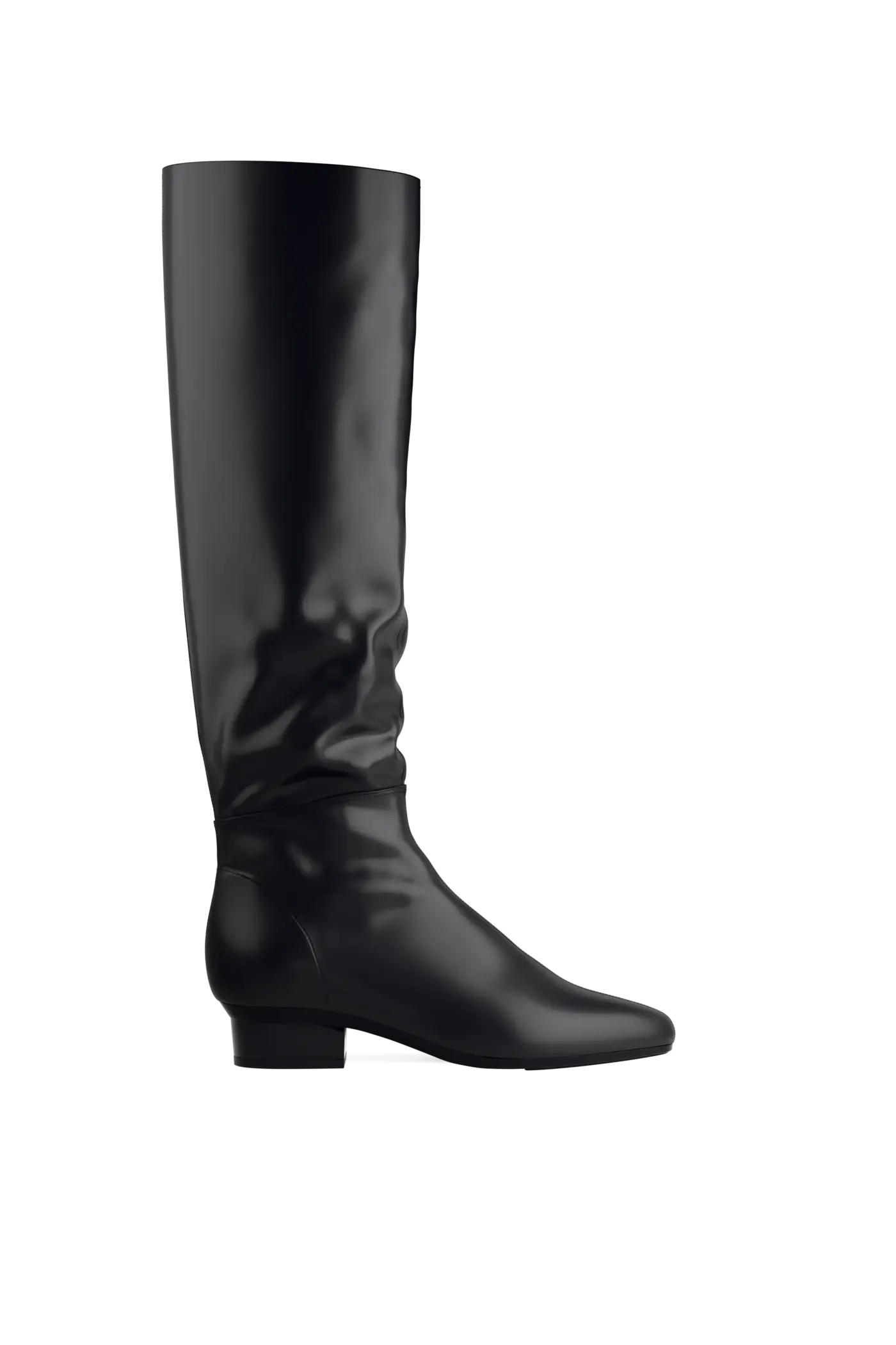 The Blake Knee High Boot - Coal Leather
