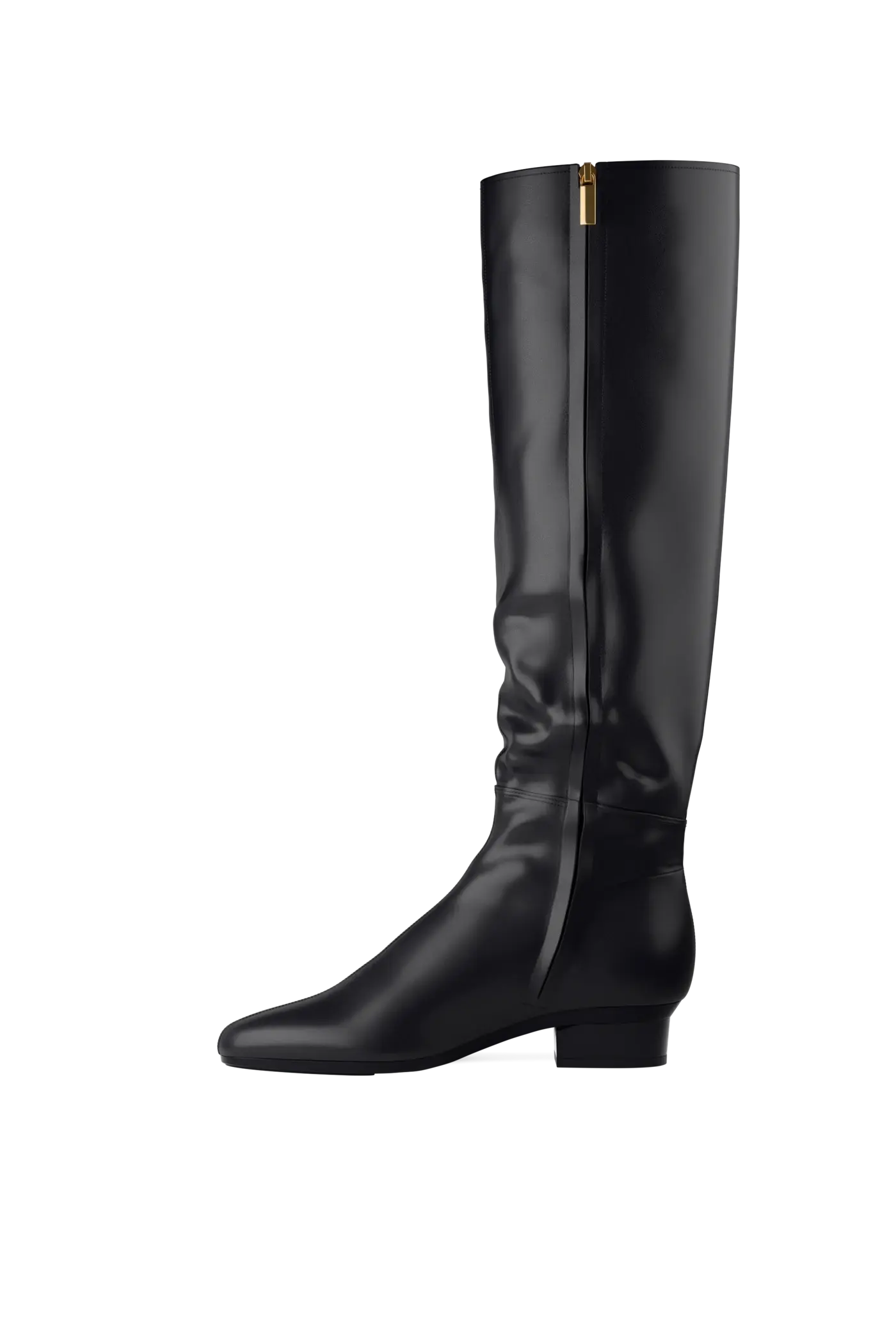 The Blake Knee High Boot - Coal Leather