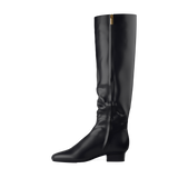Blake Knee High Boot - Coal Black Leather