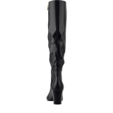 Blake Knee High Boot - Coal Black Leather 3 Block