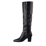Blake Knee High Boot - Coal Black Leather 3 Block