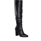 Blake Knee High Boot - Coal Black Leather 4 Block