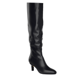 Blake Knee High Boot - Coal Black Leather 3 Stiletto