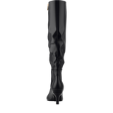 Blake Knee High Boot - Coal Black Leather 3 Stiletto