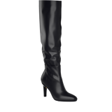 Blake Knee High Boot - Coal Black Leather 4 Stiletto
