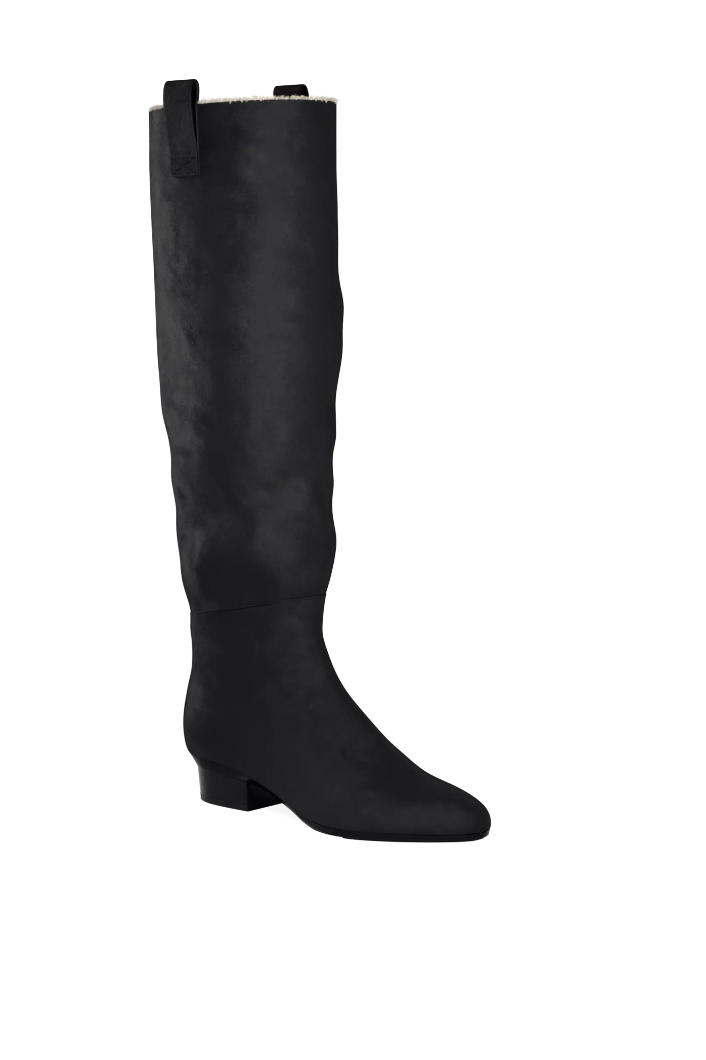 The Blake Boot - Coal Suede Sherpa 4 Block