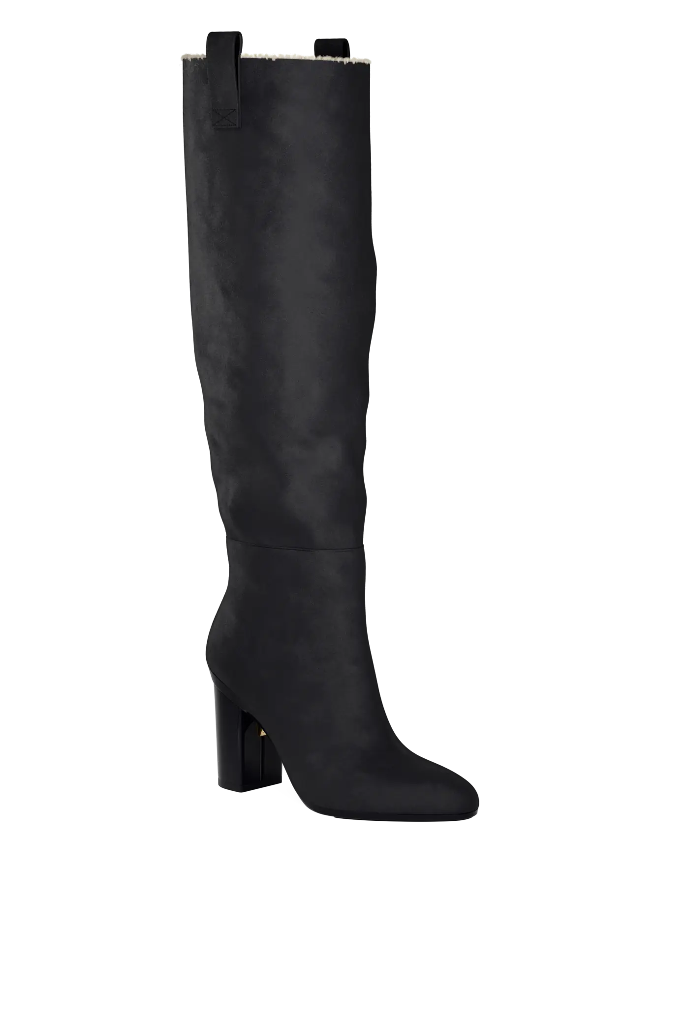 The Blake Boot - Coal Suede Sherpa 4 Block