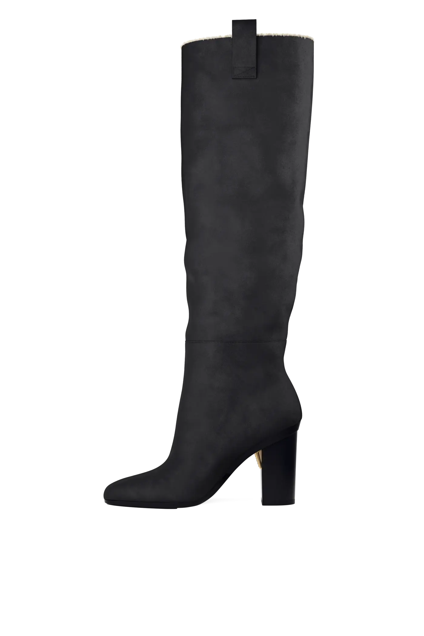 The Blake Boot - Coal Suede Sherpa 4 Block