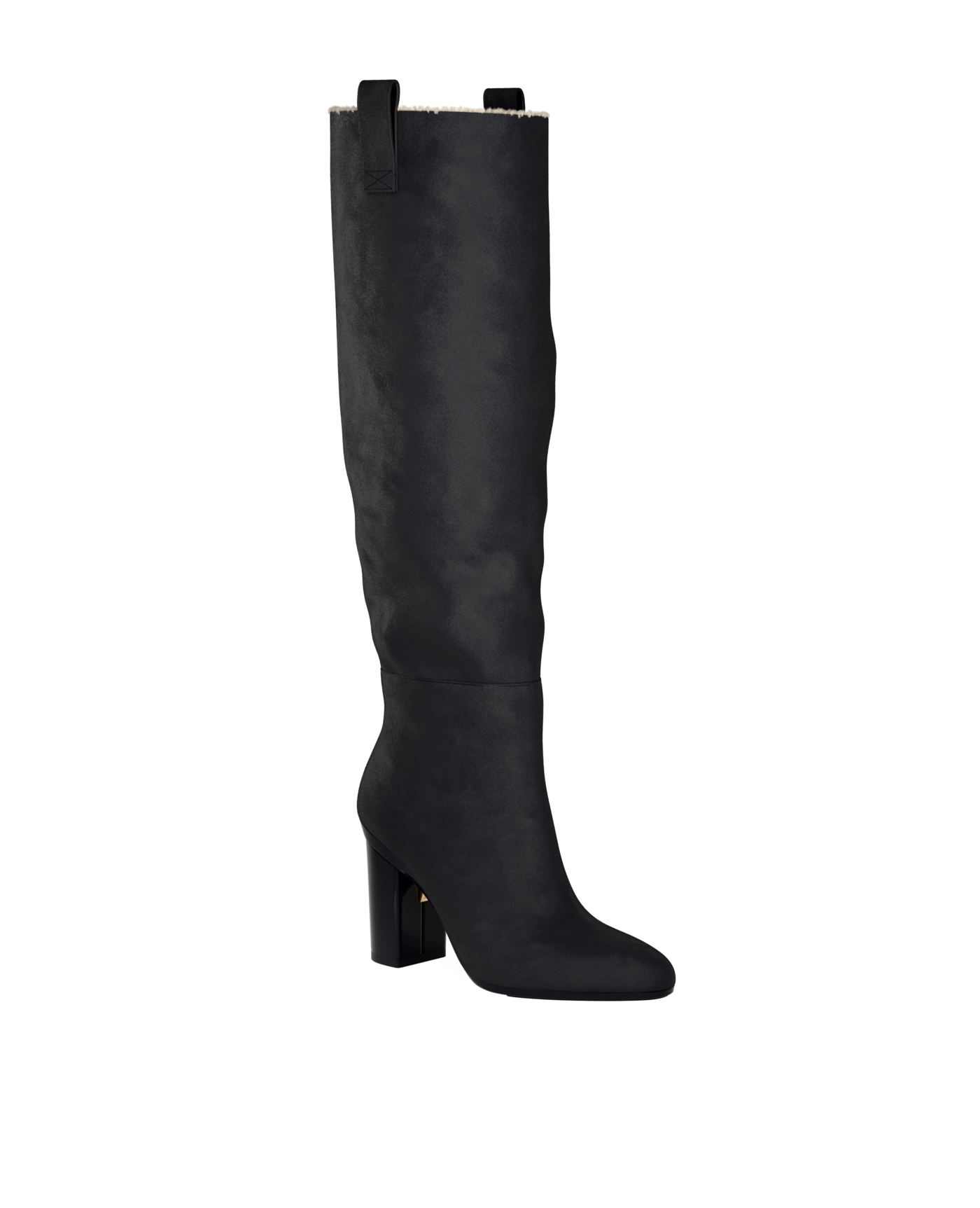 Blake Boot - Coal Black Suede Sherpa 4 Block