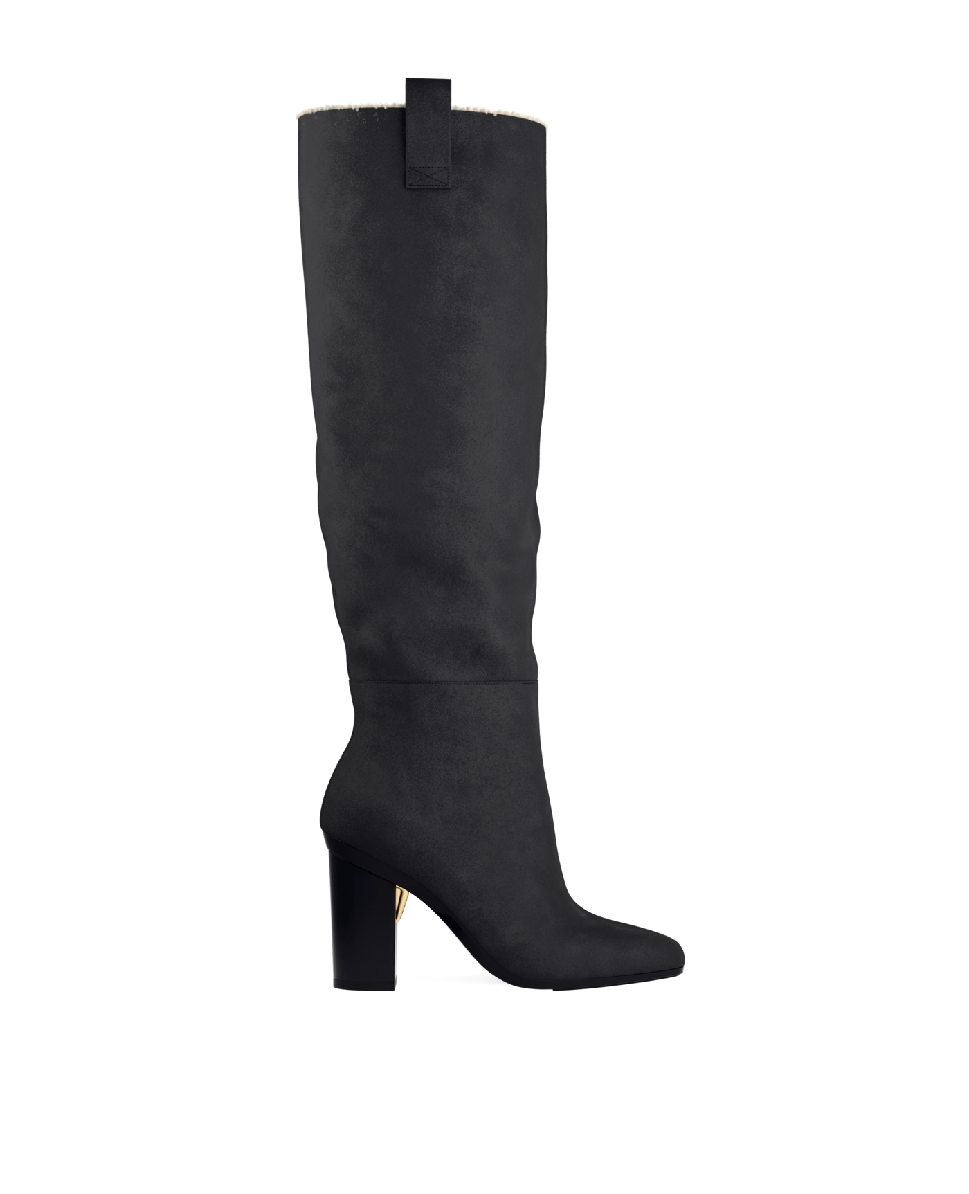 Blake Boot - Coal Black Suede Sherpa 4 Block