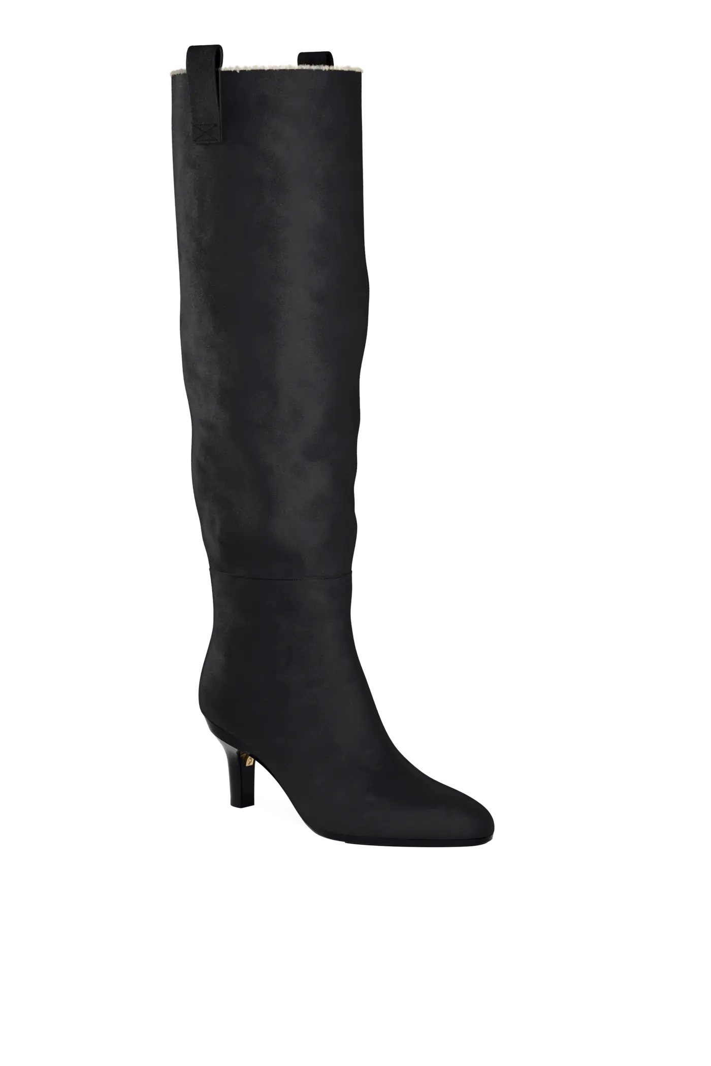 The Blake Boot - Coal Suede Sherpa 3 Stiletto