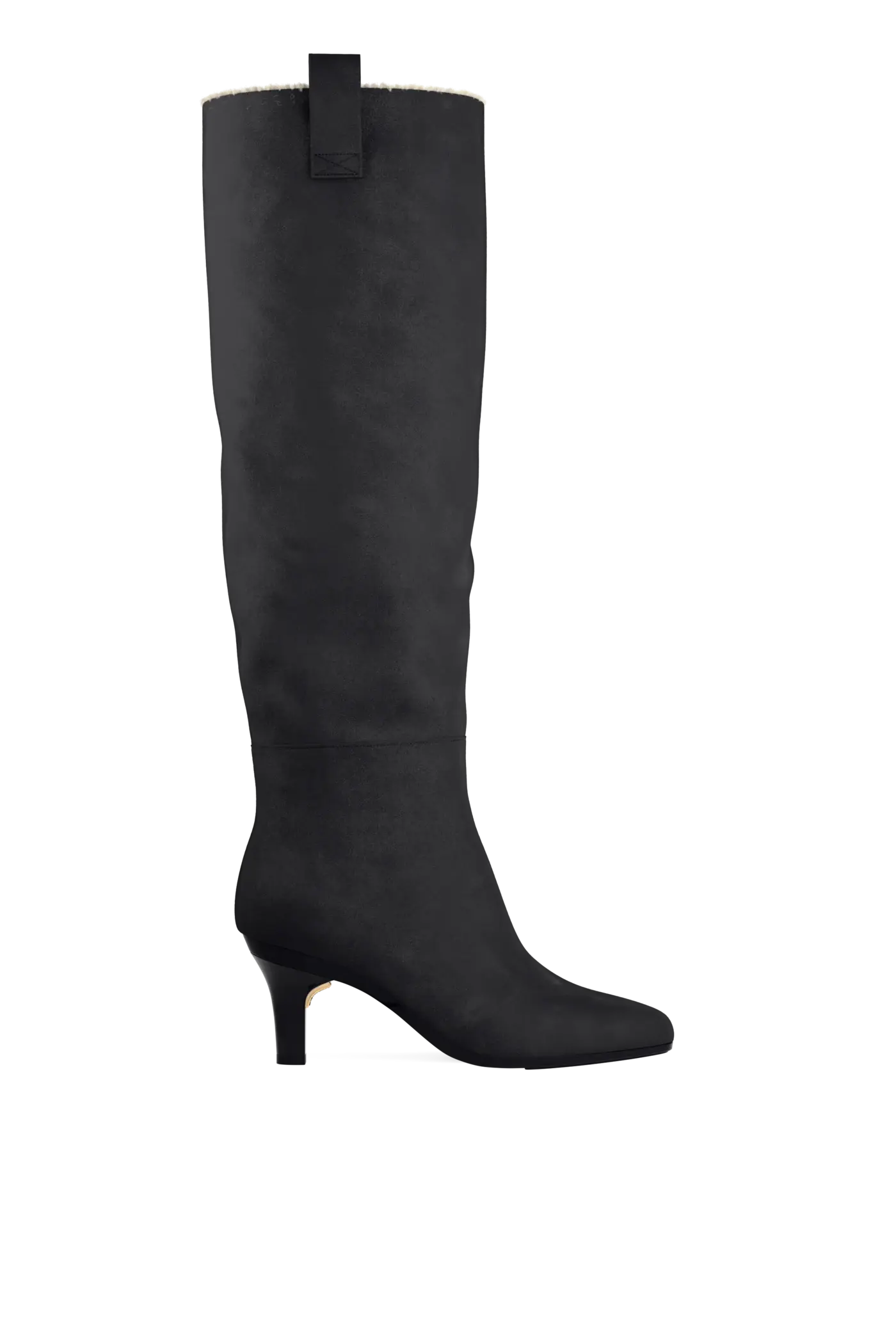 The Blake Boot - Coal Suede Sherpa 3 Stiletto