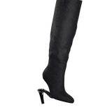 Blake Boot - Coal Black Suede Sherpa 4 Stiletto