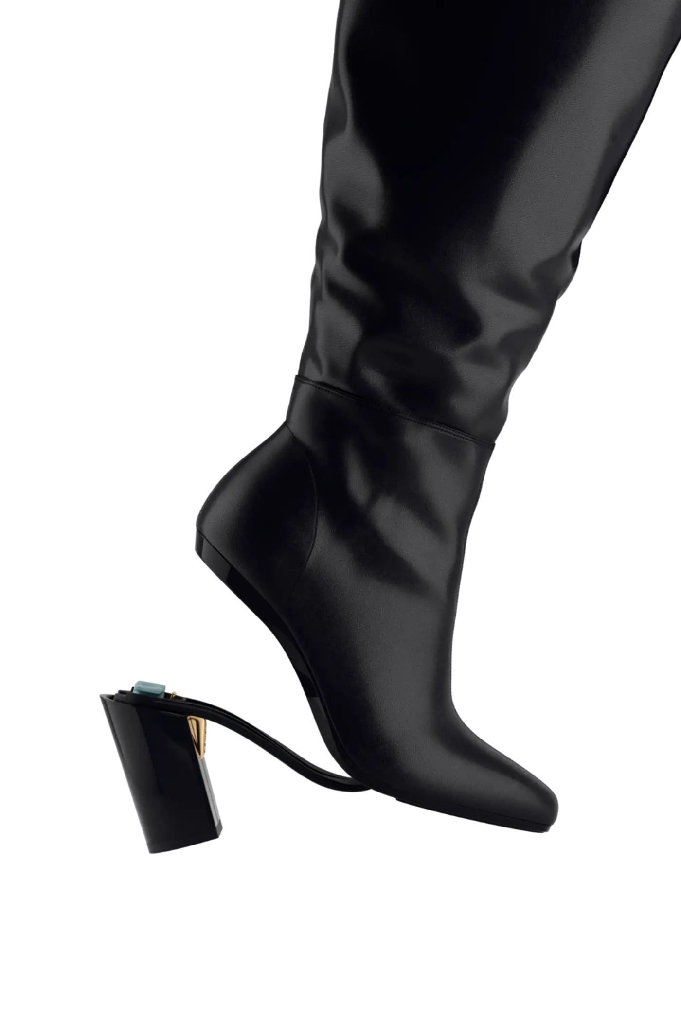 The Blake Boot Wide Calf - Coal Leather 4 Block