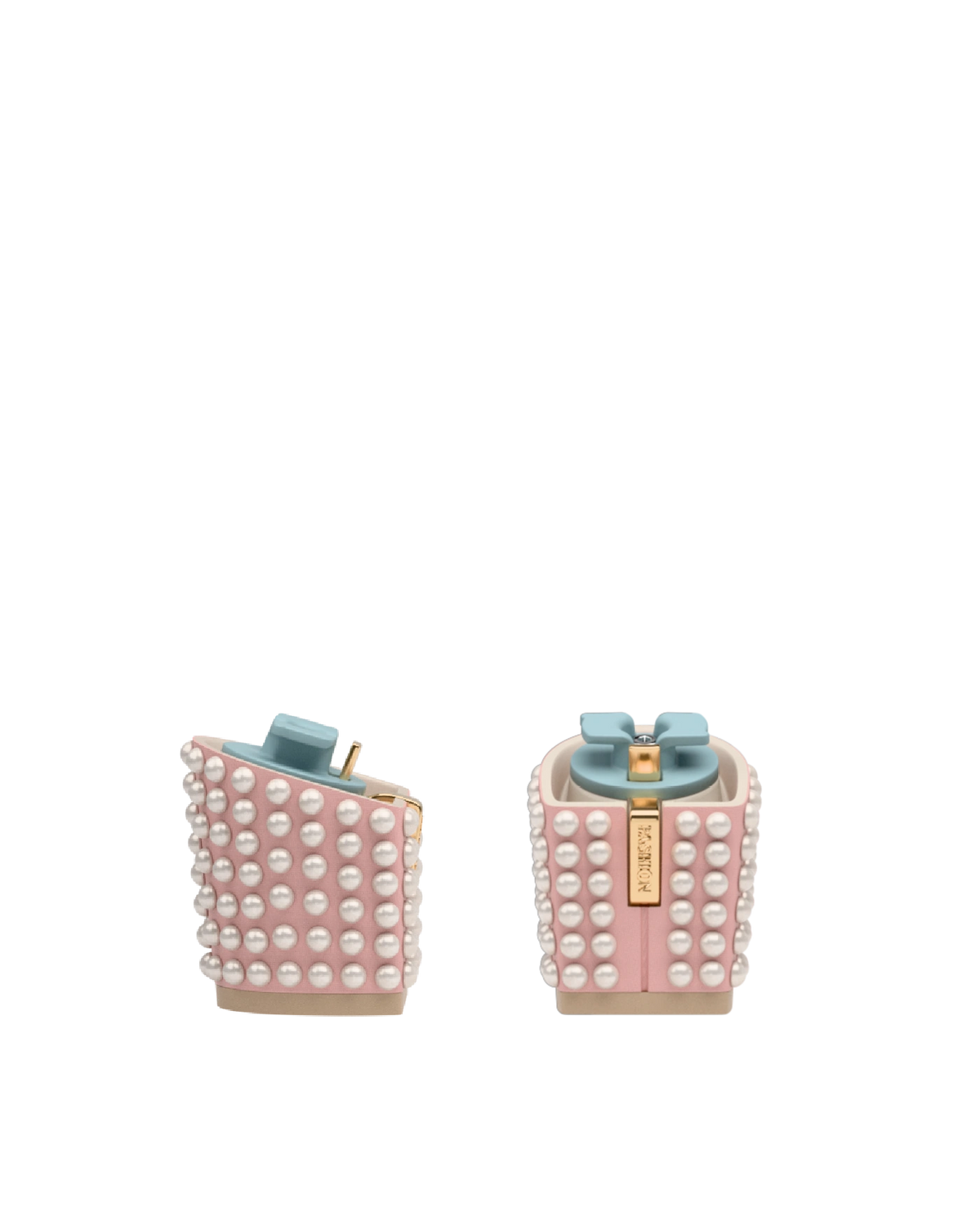 Block Heel Kit 3 Blush Pearl Drop, 3-inch interchangeable block heel. Pashion convertible heels go from heel to flat and are customizable with interchangeable heel kits.