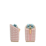 Block Heel Kit 4 Blush Pearl Drop, 4-inch interchangeable block heel. Pashion convertible heels go from heel to flat and are customizable with interchangeable heel kits.