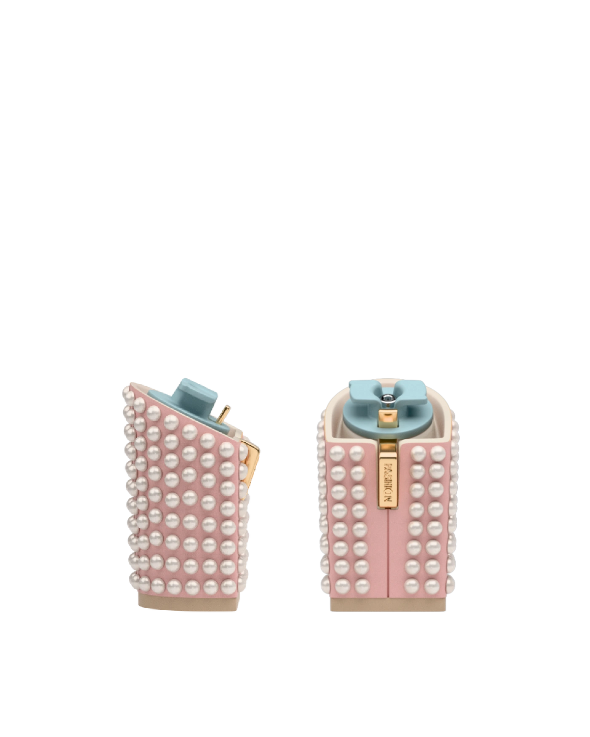 Block Heel Kit 4 Blush Pearl Drop, 4-inch interchangeable block heel. Pashion convertible heels go from heel to flat and are customizable with interchangeable heel kits.