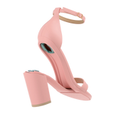 Stelo - Blush, detail view. Pashion convertible heels go from heel to flat and are customizable with interchangeable heel kits.