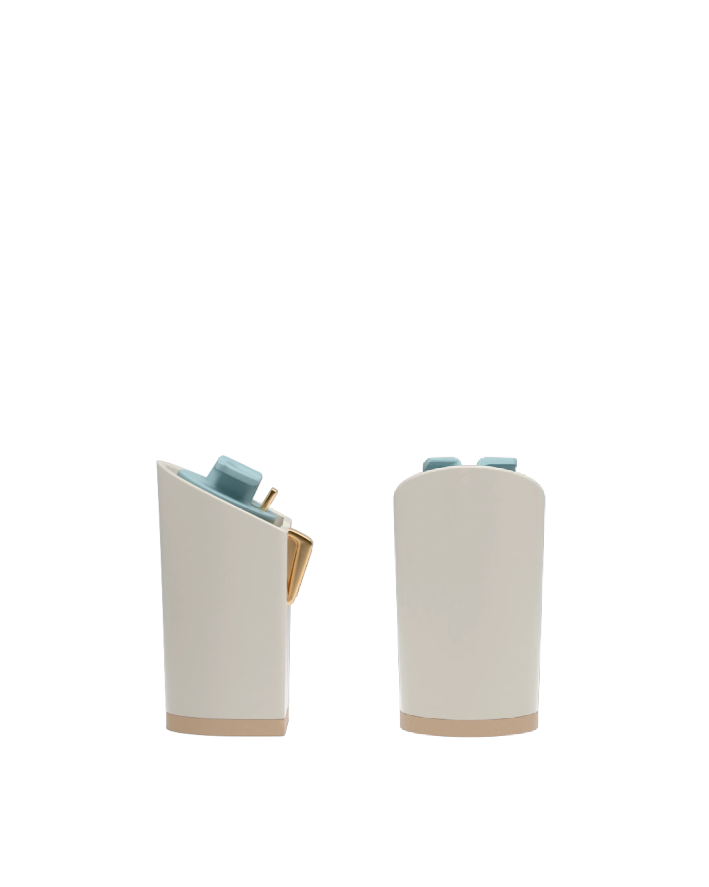 Block Heel Kit 4 Bone, back view. Pashion convertible heels go from heel to flat and are customizable with interchangeable heel kits.