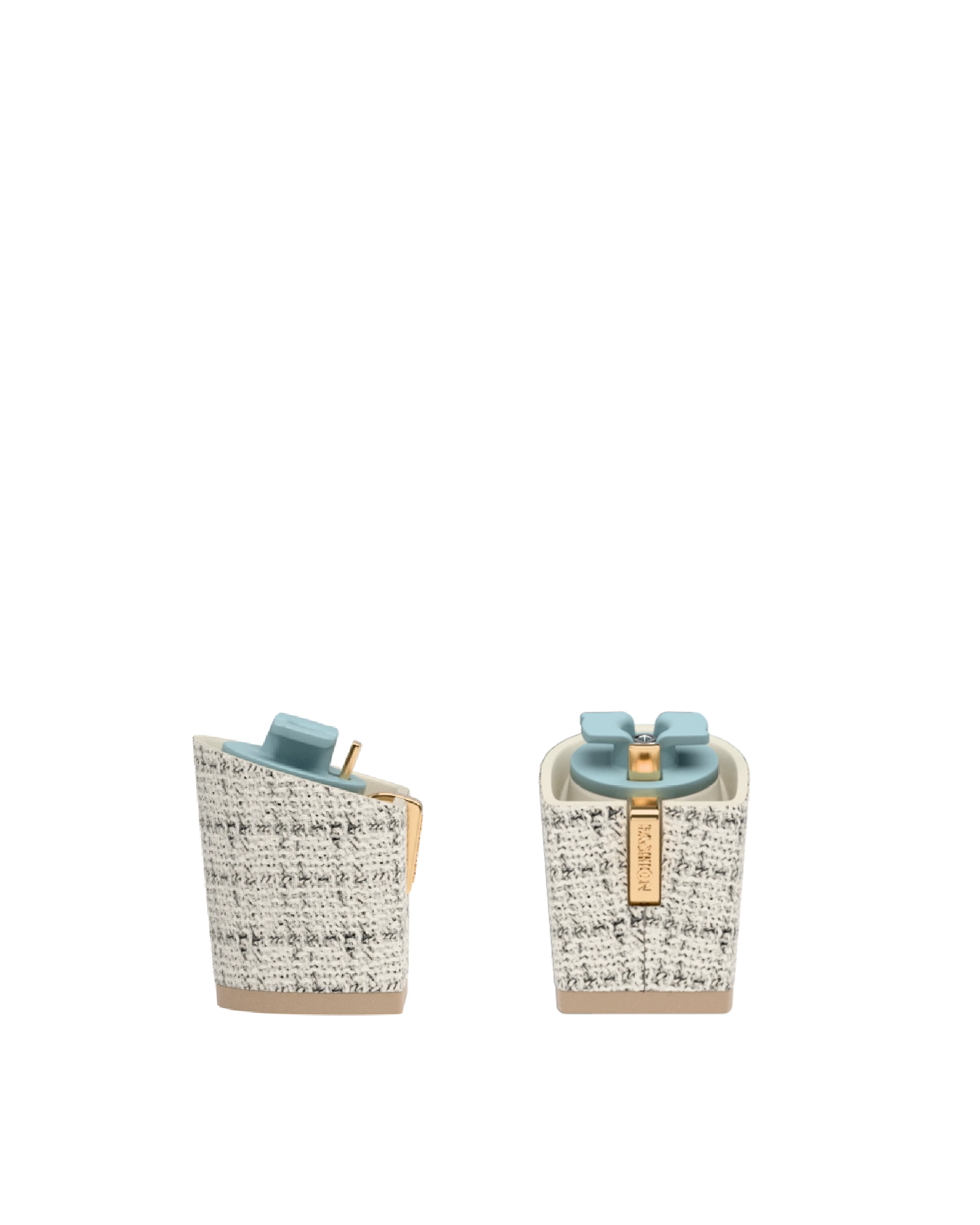 Block Heel Kit 3 Bone Tweed, 3-inch interchangeable block heel. Pashion convertible heels go from heel to flat and are customizable with interchangeable heel kits.