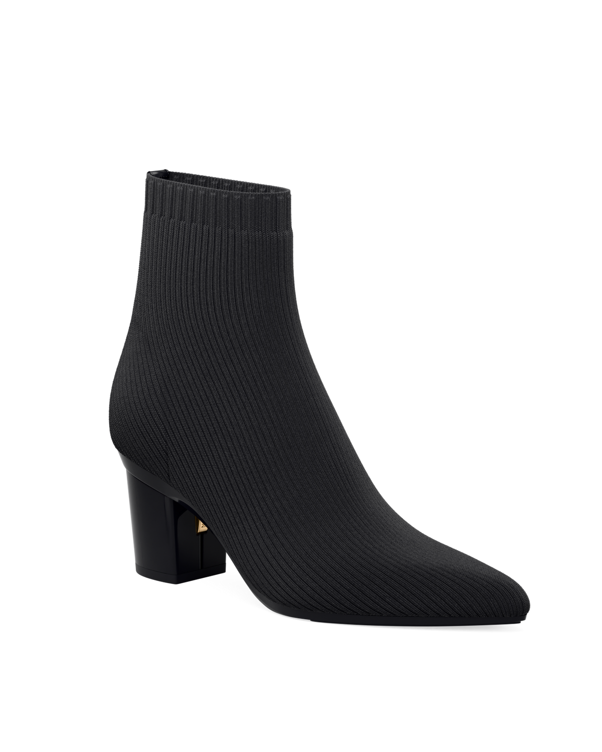 The Bootie - Coal Black Knit 3 Block