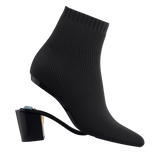Peyton Ankle Boot - Coal Black Knit 3 Block