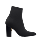 Peyton Ankle Boot - Coal Black Knit 4 Block