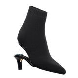 Peyton Ankle Boot - Coal Black Knit 3 Stiletto