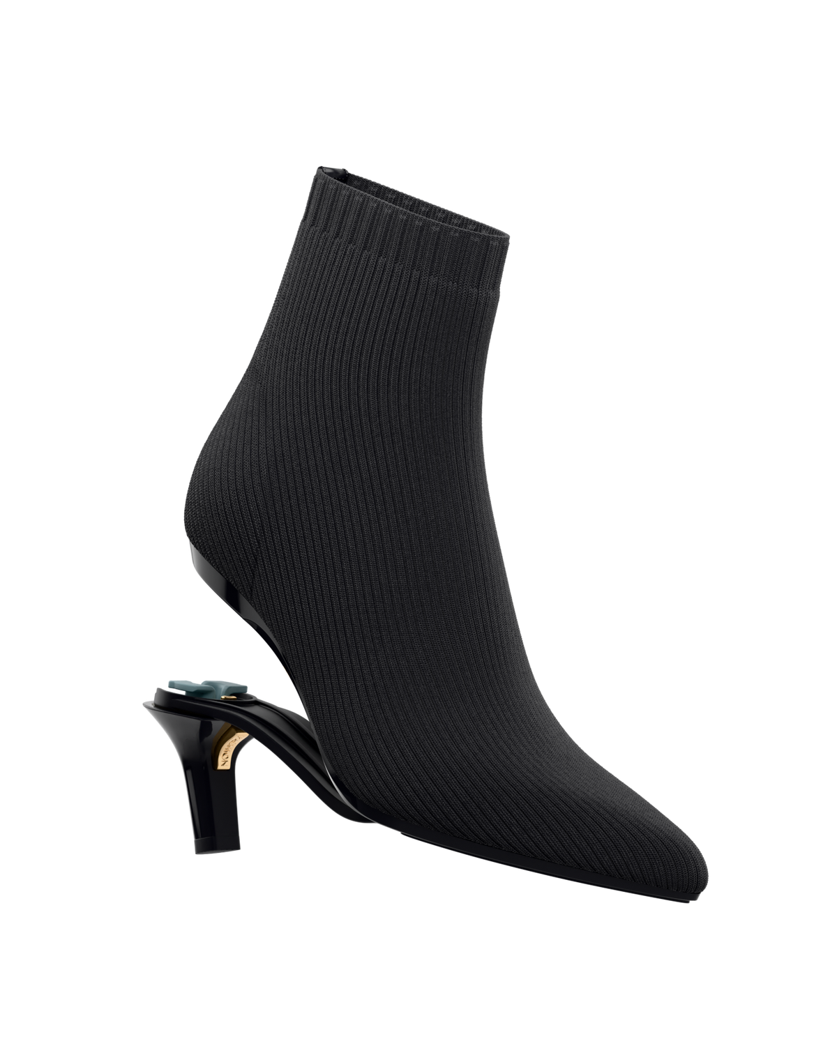 The Bootie - Coal Black Knit 3 Stiletto