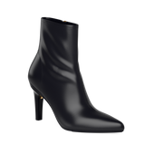 Peyton Ankle Boot - Coal Black Leather 4 Stiletto