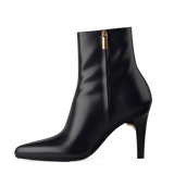 Peyton Ankle Boot - Coal Black Leather 4 Stiletto