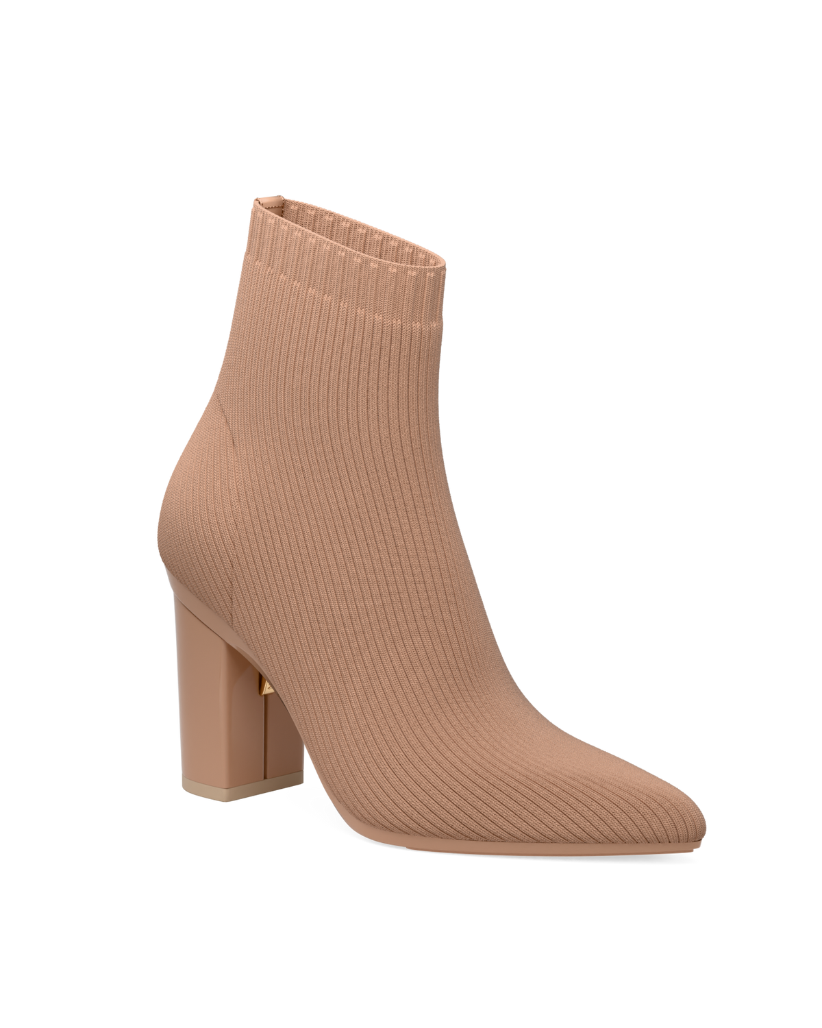 The Bootie - Latte Knit 4 Block