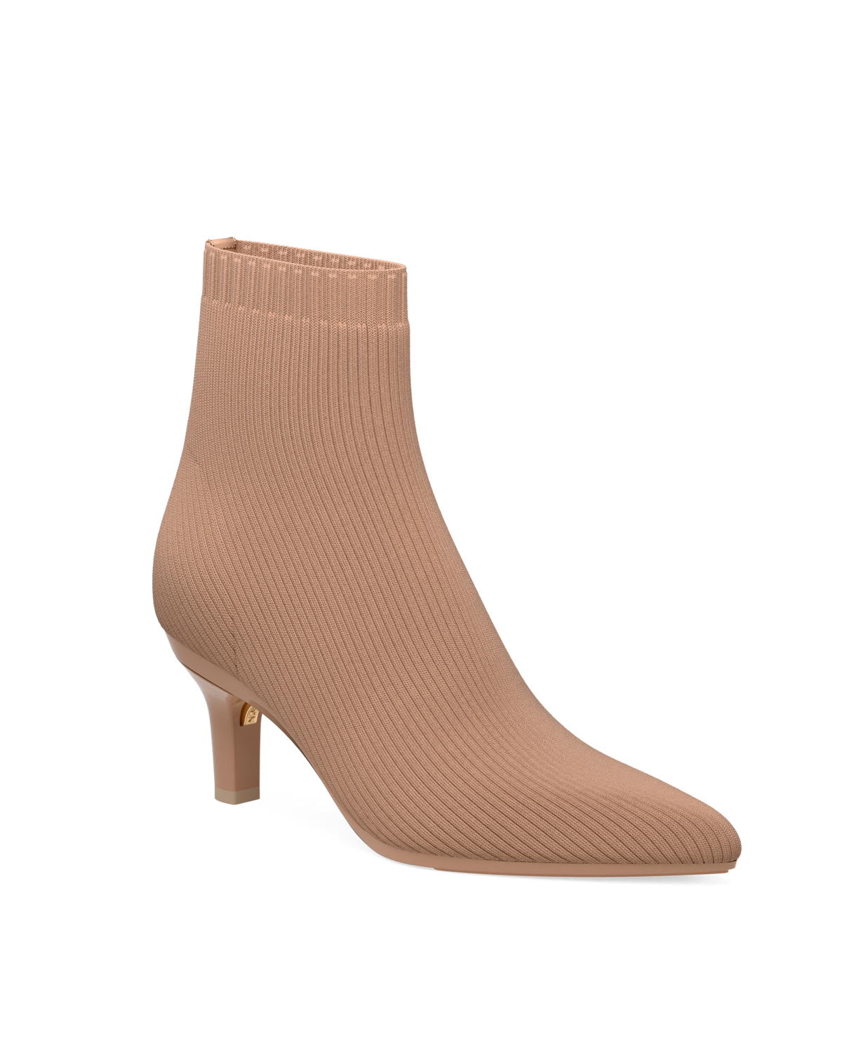 The Bootie - Latte Knit 3 Stiletto