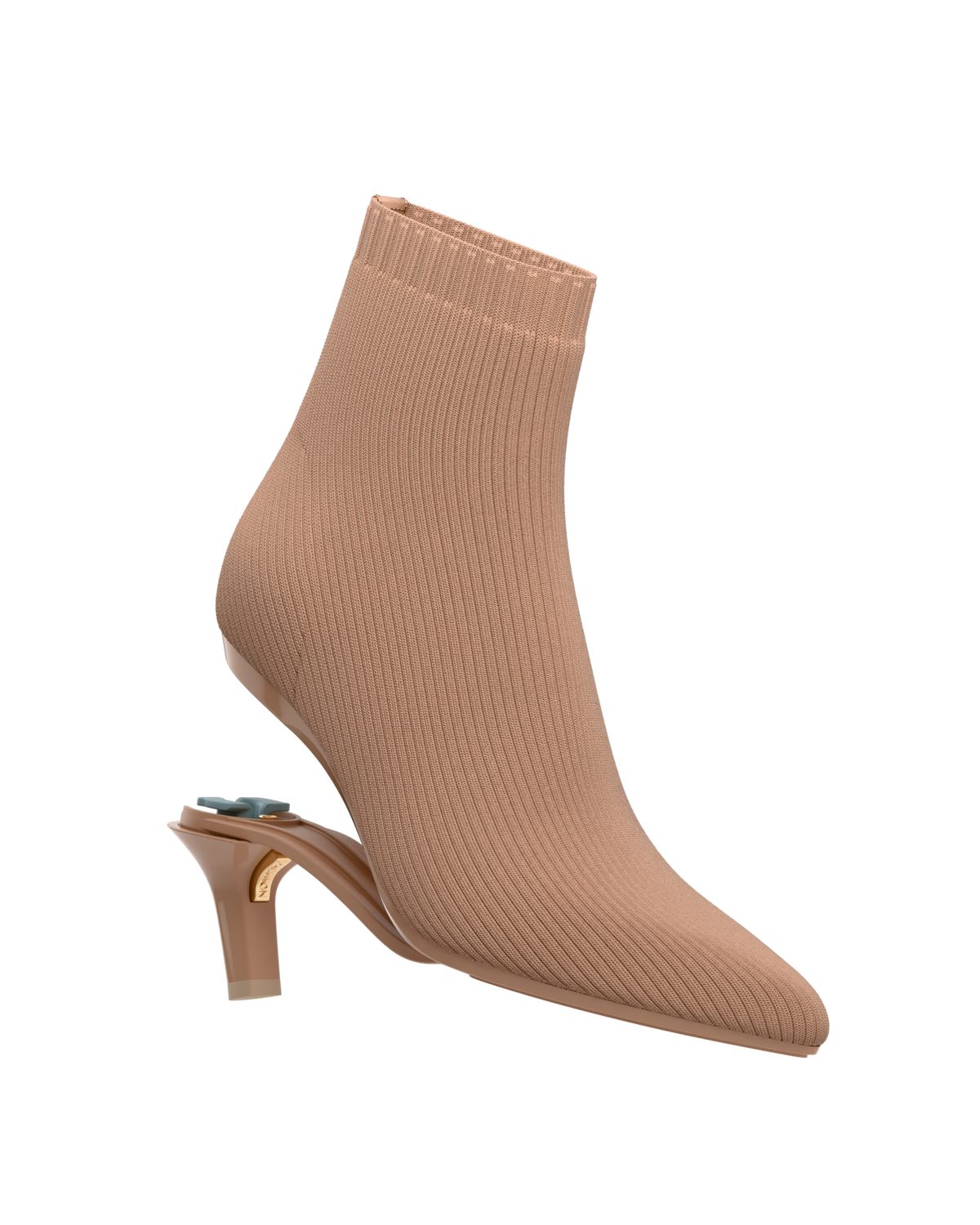 The Bootie - Latte Knit 3 Stiletto