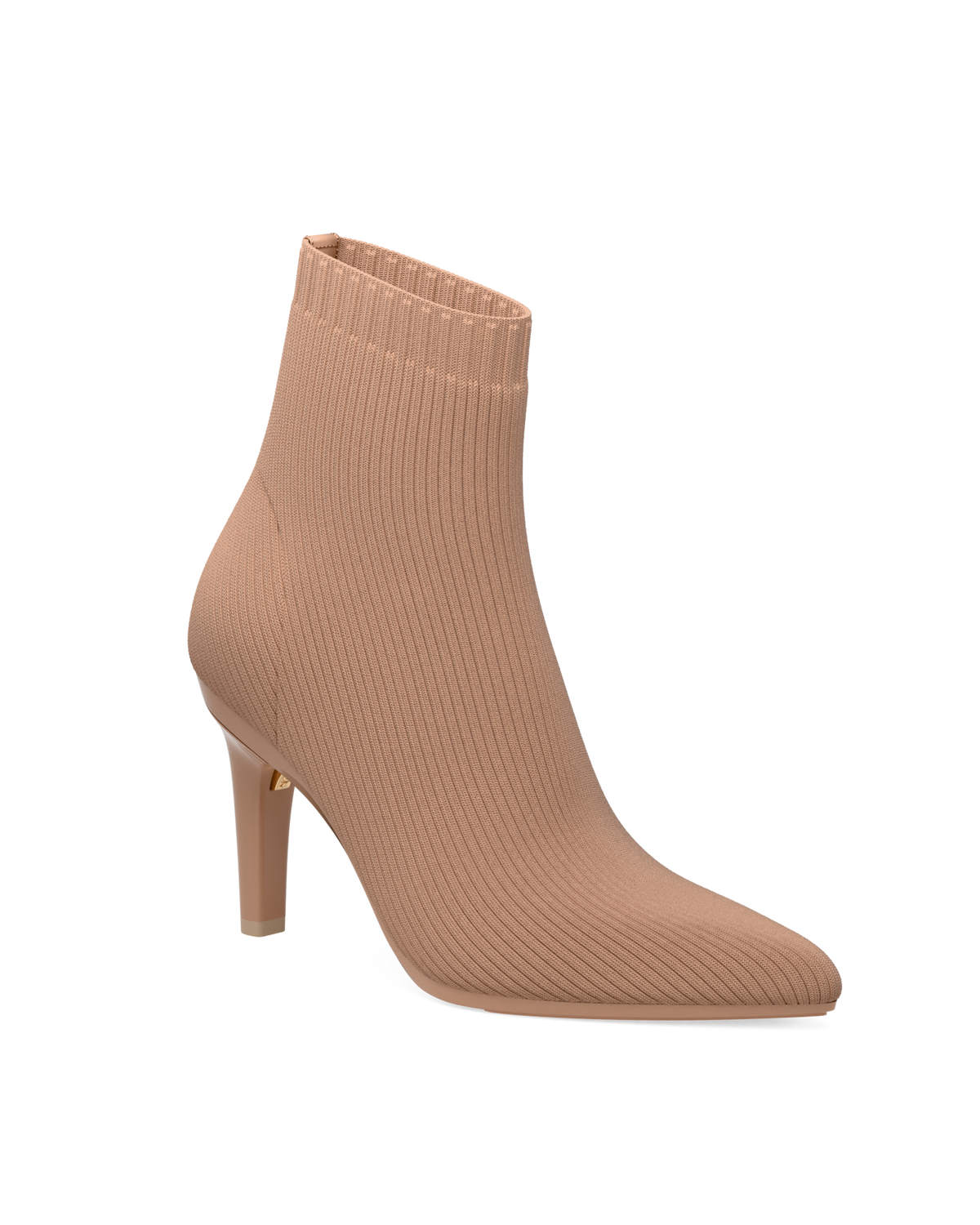 The Bootie - Latte Knit 4 Stiletto