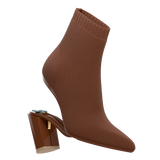 Peyton Ankle Boot - Walnut Knit 4 Block
