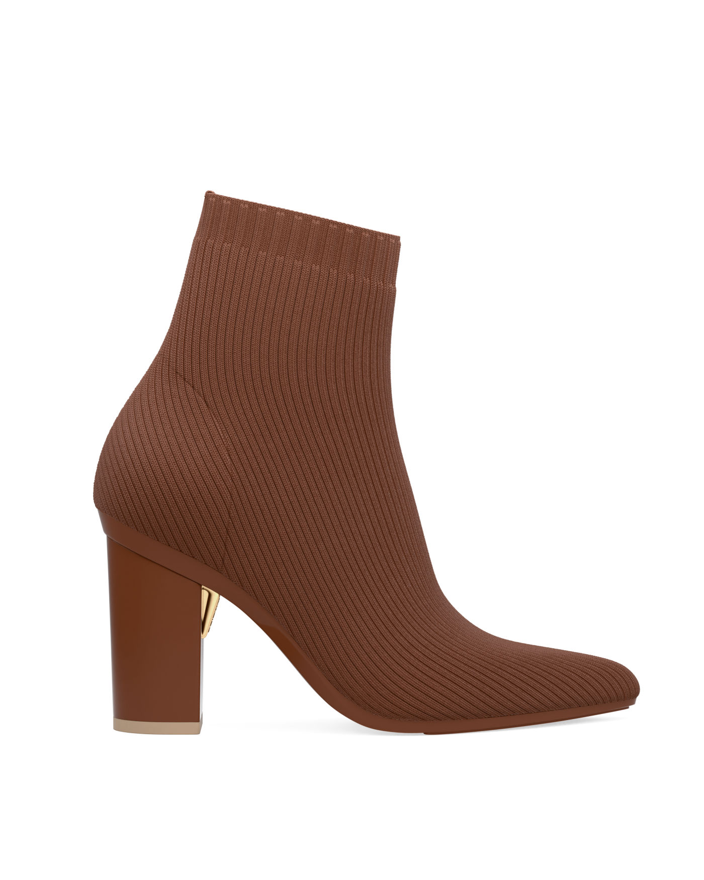 Peyton Ankle Boot - Walnut Knit 4 Block
