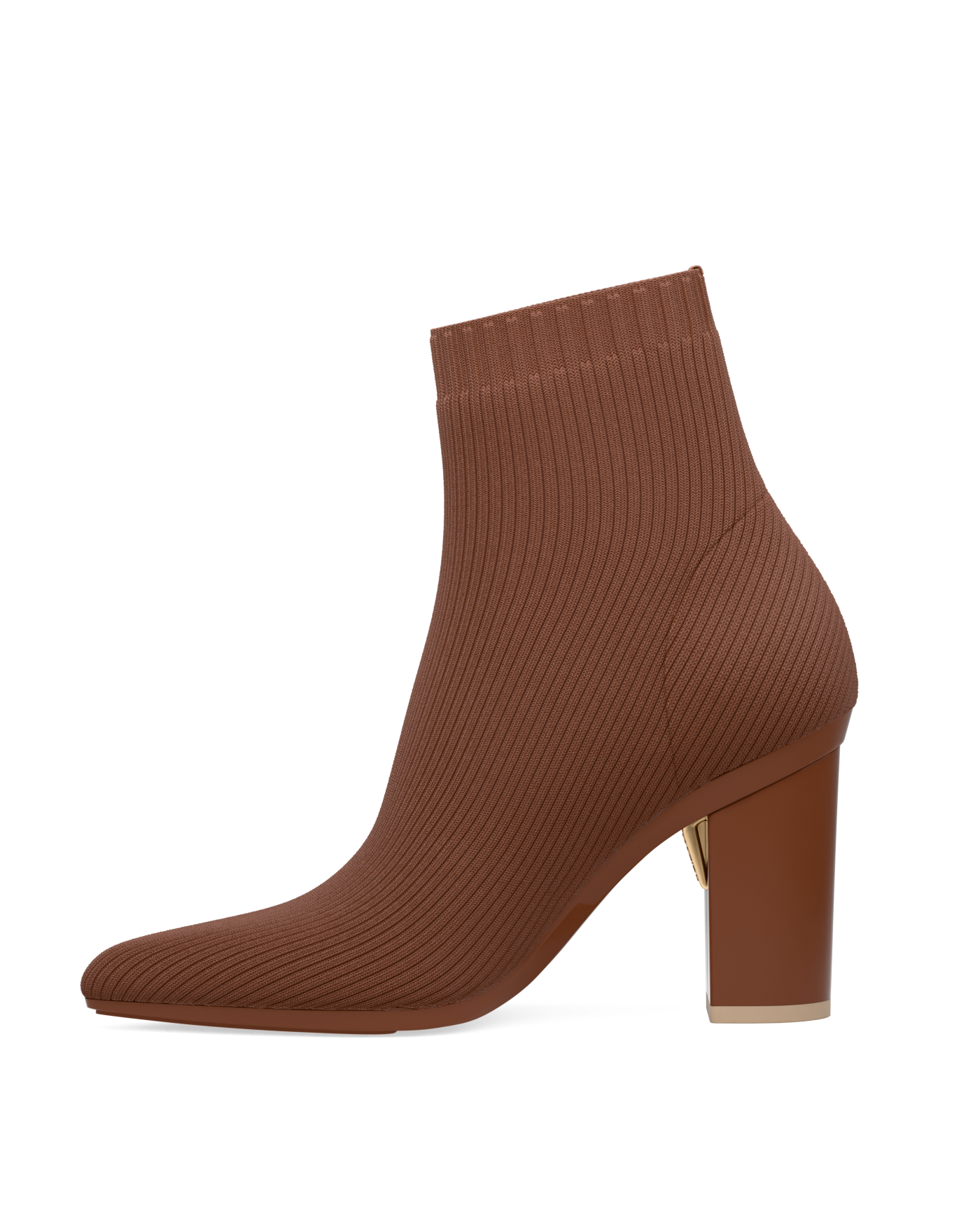 Peyton Ankle Boot - Walnut Knit 4 Block