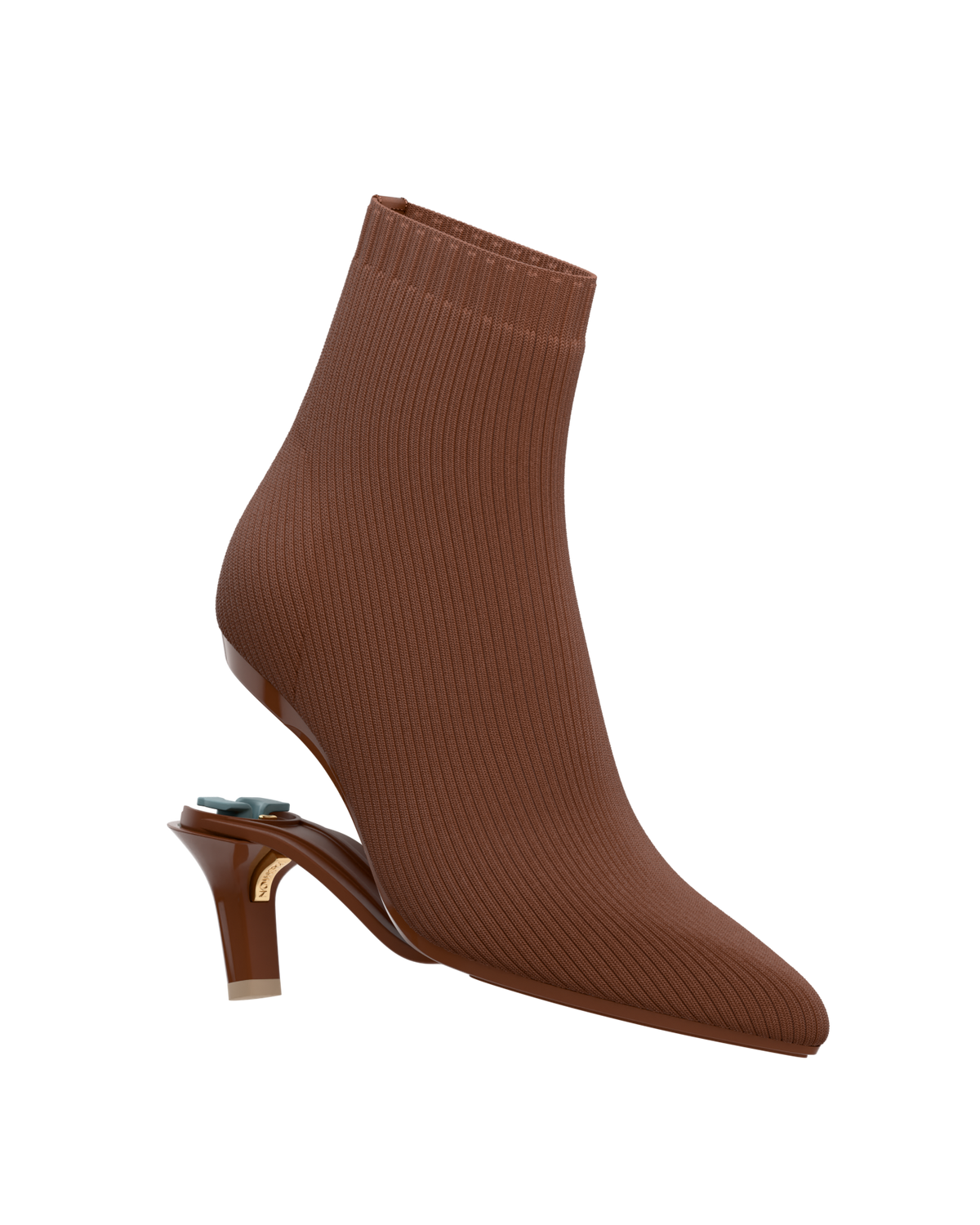 The Bootie - Walnut Knit 3 Stiletto