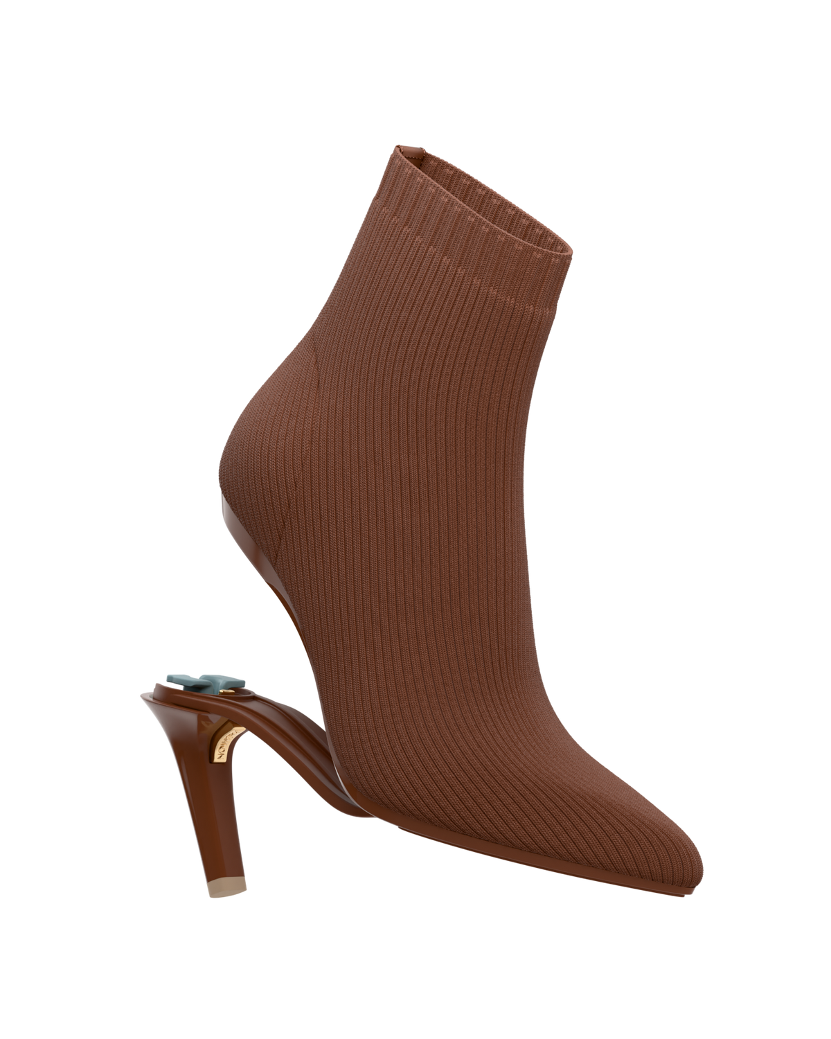 The Bootie - Walnut Knit 4 Stiletto