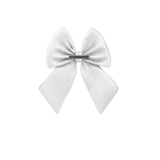 Personalized Oversized Ankle Bow White Satin