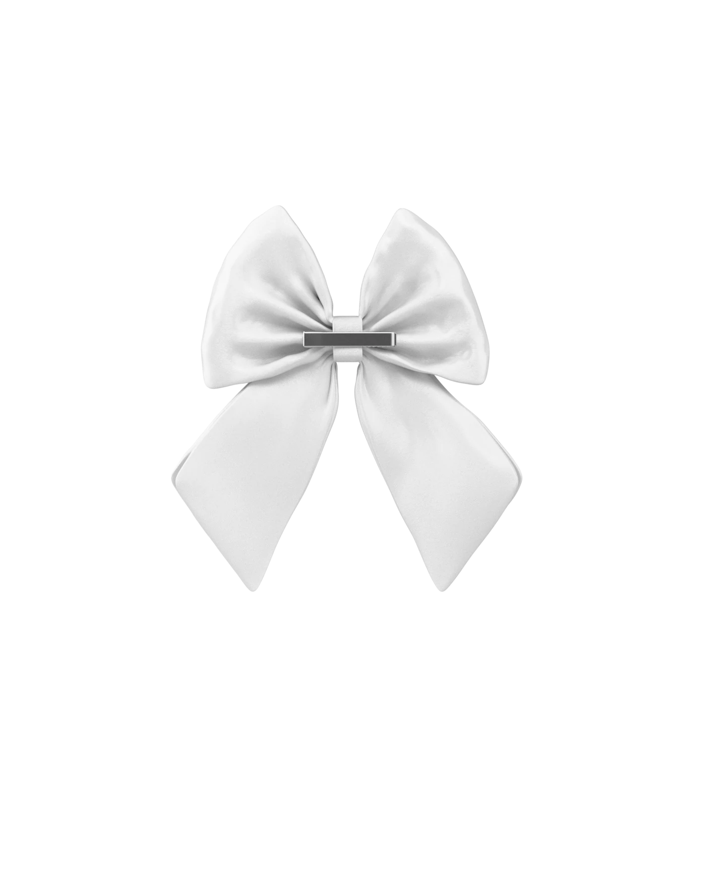 Personalized Oversized Ankle Bow White Satin