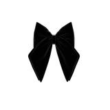 Ankle Bow Coal Black Velvet Clip